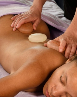 sea salt hot stone massage